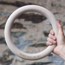 Günstige Crossfit Training 3000n Kapazität Wooden Gymnastik Ring zum Verkauf